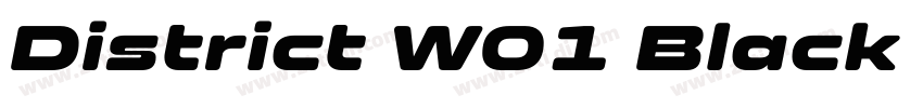 District W01 Black I字体转换